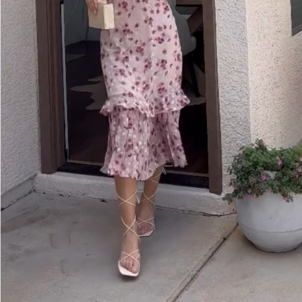 Lulu’s Strappy Lace Up Heels